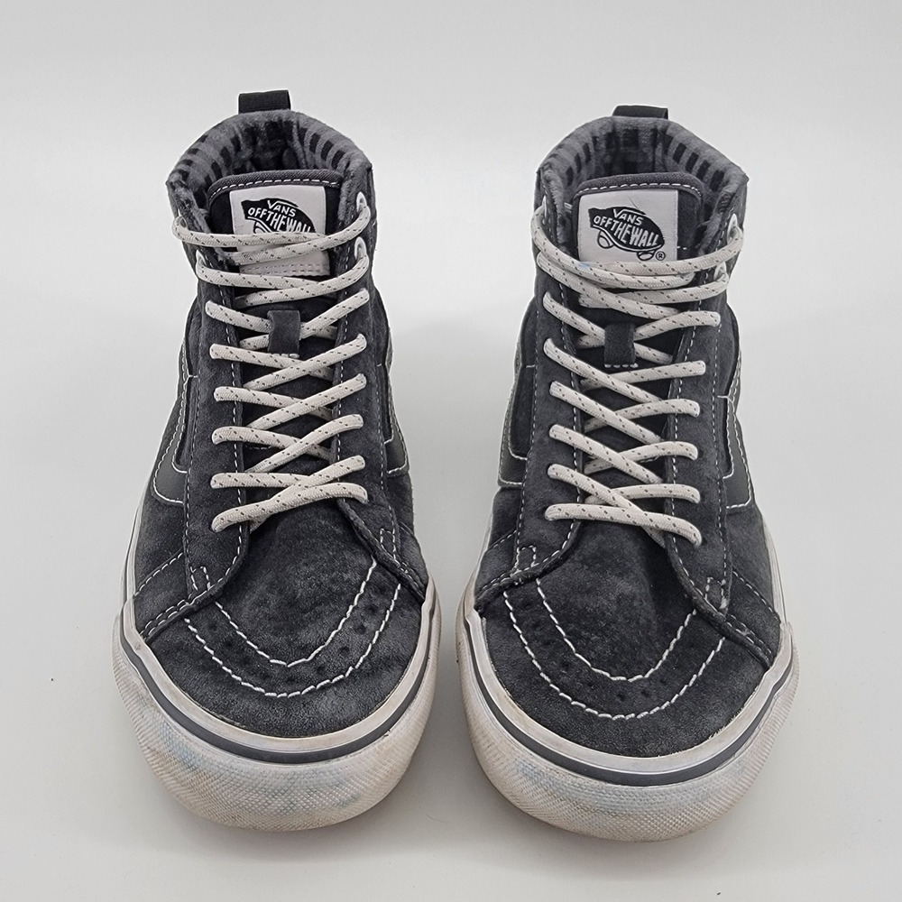 Vans Sk8-Hi MTE-1 Sneakers Mens 3.5 Womens 5 Grey Plaid Suede Weatherproof - Picture 2 of 7